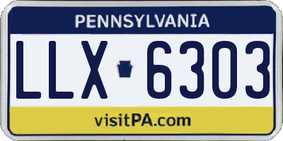 PA license plate LLX6303