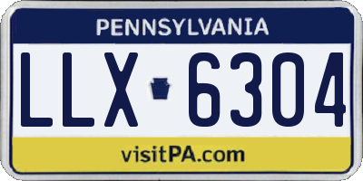 PA license plate LLX6304