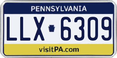 PA license plate LLX6309