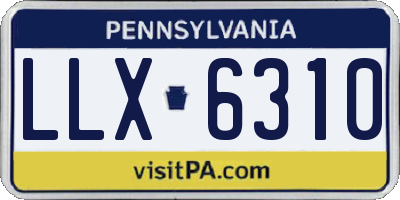 PA license plate LLX6310