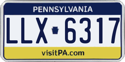 PA license plate LLX6317