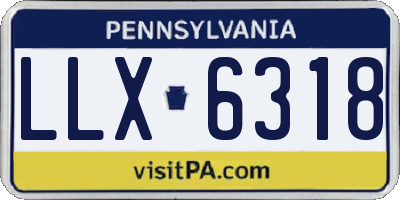 PA license plate LLX6318