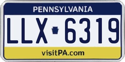 PA license plate LLX6319
