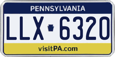 PA license plate LLX6320