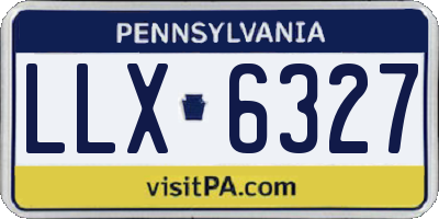 PA license plate LLX6327