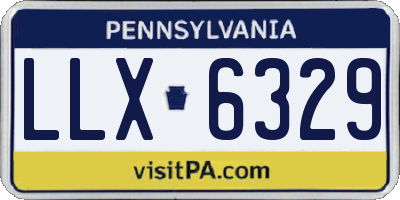 PA license plate LLX6329