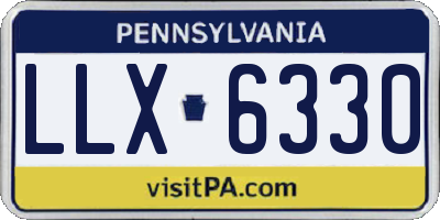 PA license plate LLX6330