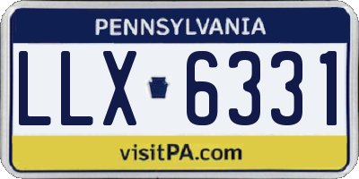 PA license plate LLX6331