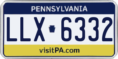 PA license plate LLX6332
