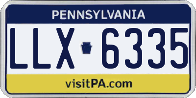 PA license plate LLX6335