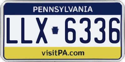 PA license plate LLX6336