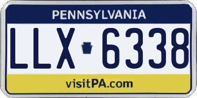 PA license plate LLX6338