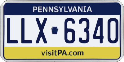 PA license plate LLX6340