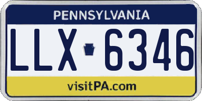 PA license plate LLX6346