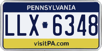 PA license plate LLX6348