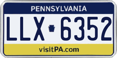 PA license plate LLX6352