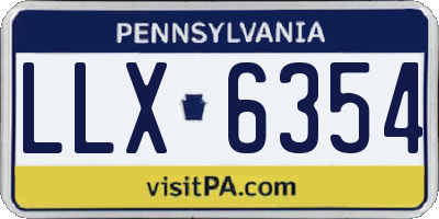 PA license plate LLX6354