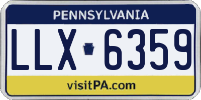 PA license plate LLX6359