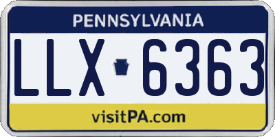 PA license plate LLX6363