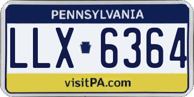PA license plate LLX6364