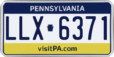 PA license plate LLX6371