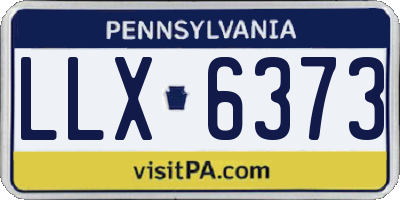 PA license plate LLX6373