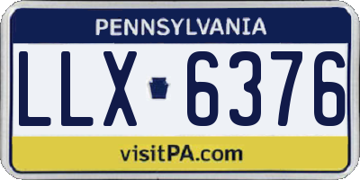 PA license plate LLX6376