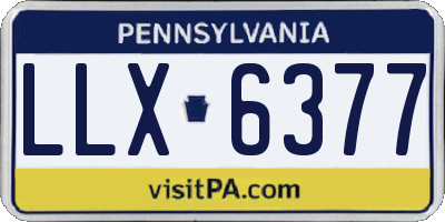 PA license plate LLX6377