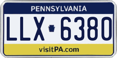 PA license plate LLX6380