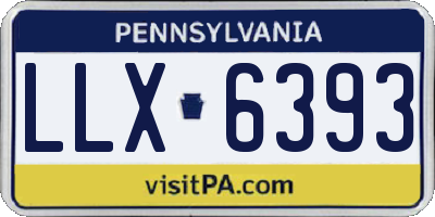 PA license plate LLX6393
