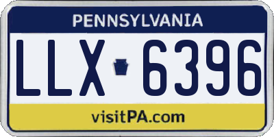 PA license plate LLX6396
