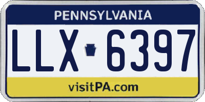 PA license plate LLX6397