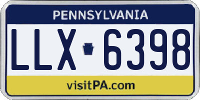 PA license plate LLX6398