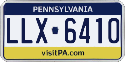 PA license plate LLX6410