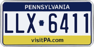 PA license plate LLX6411