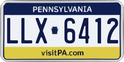 PA license plate LLX6412