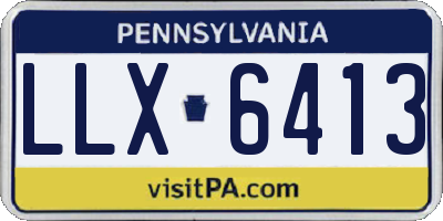 PA license plate LLX6413