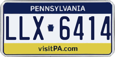 PA license plate LLX6414