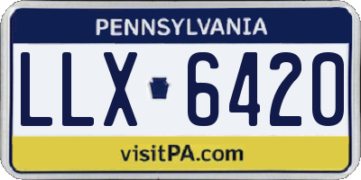 PA license plate LLX6420