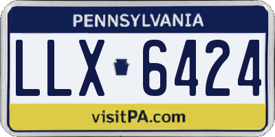 PA license plate LLX6424