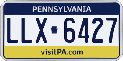 PA license plate LLX6427