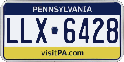 PA license plate LLX6428