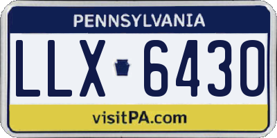 PA license plate LLX6430