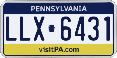PA license plate LLX6431