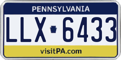 PA license plate LLX6433