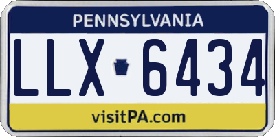 PA license plate LLX6434