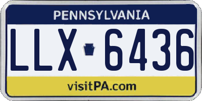 PA license plate LLX6436