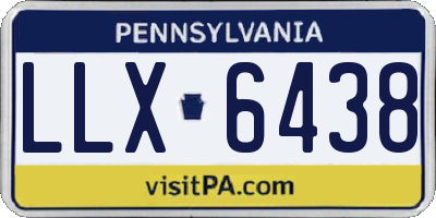 PA license plate LLX6438