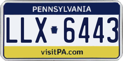 PA license plate LLX6443
