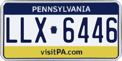 PA license plate LLX6446